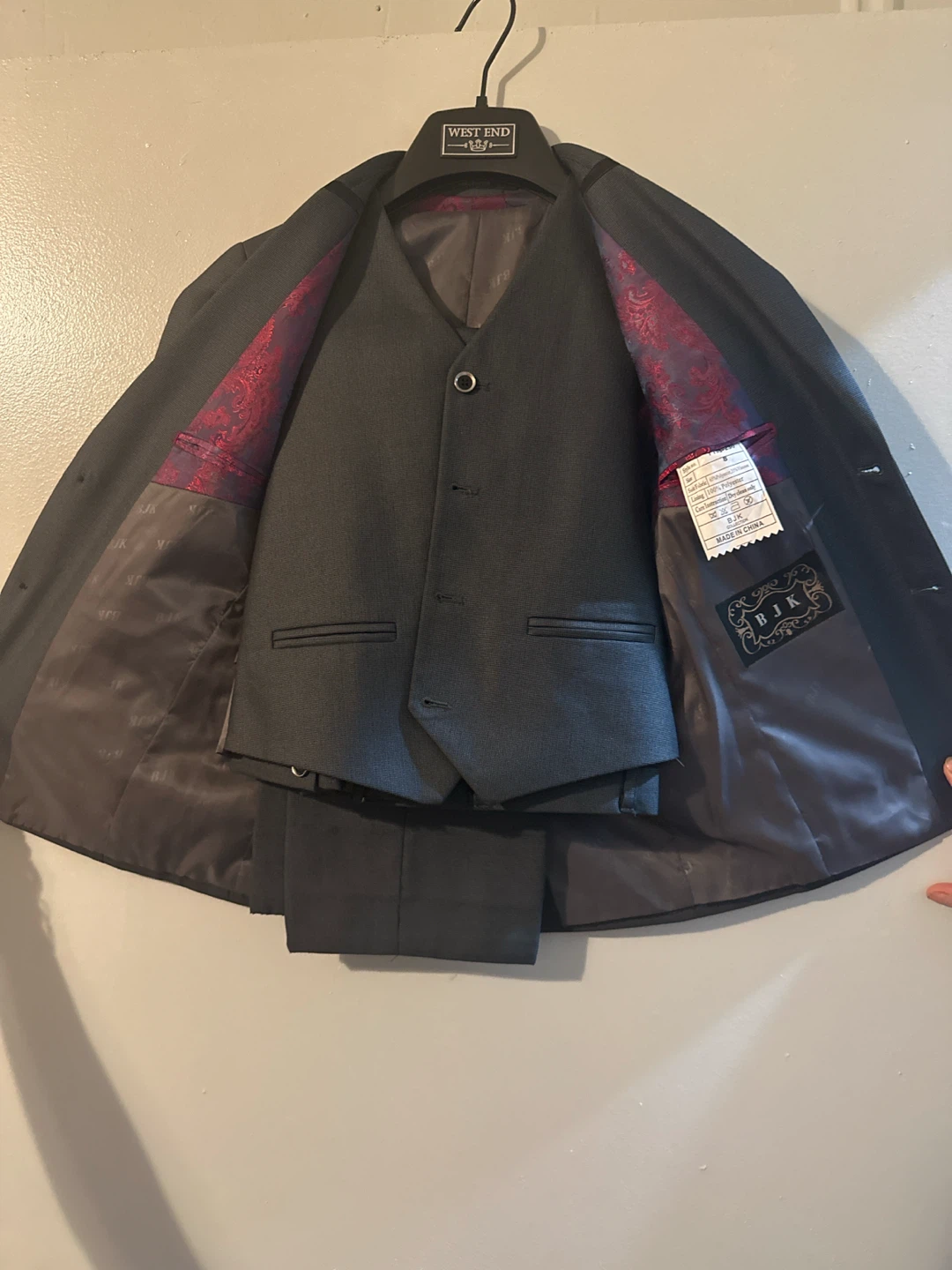 BJK Boys Charcoal Gray Suit Set - photo 2