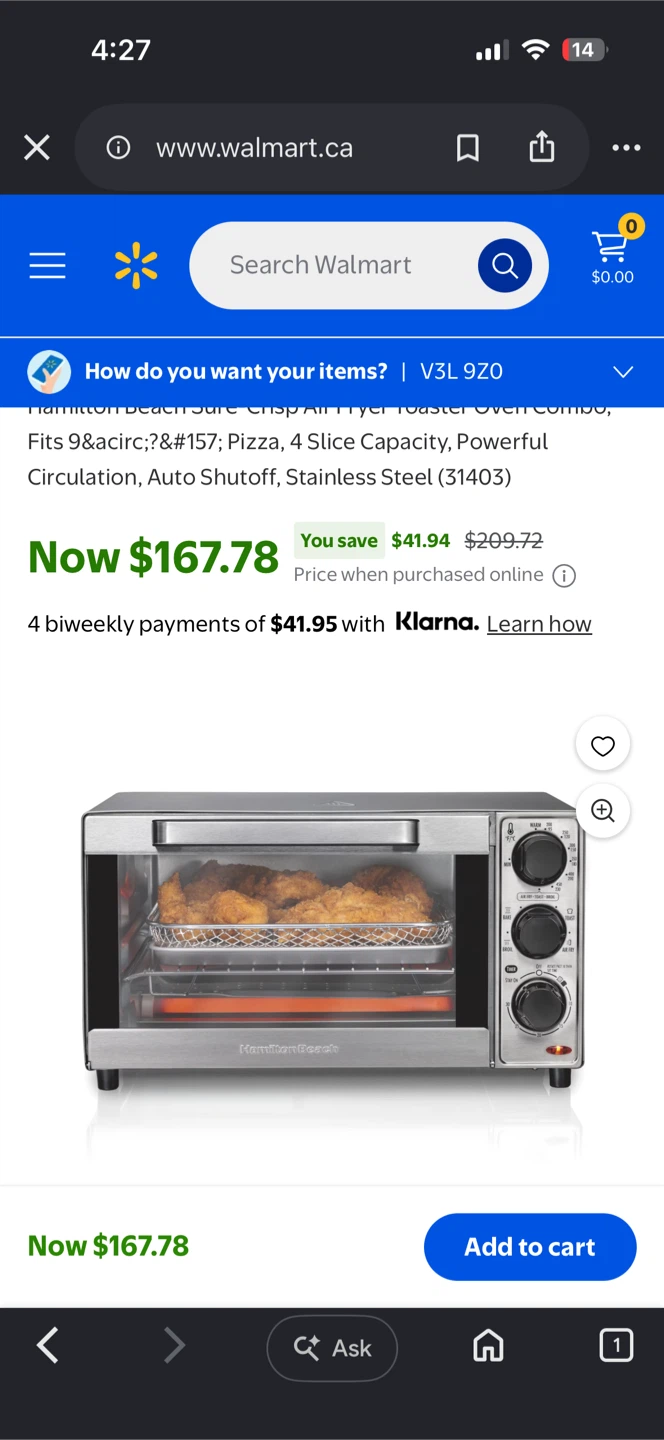 Hamilton Beach Air Fryer Toaster Oven - photo 4