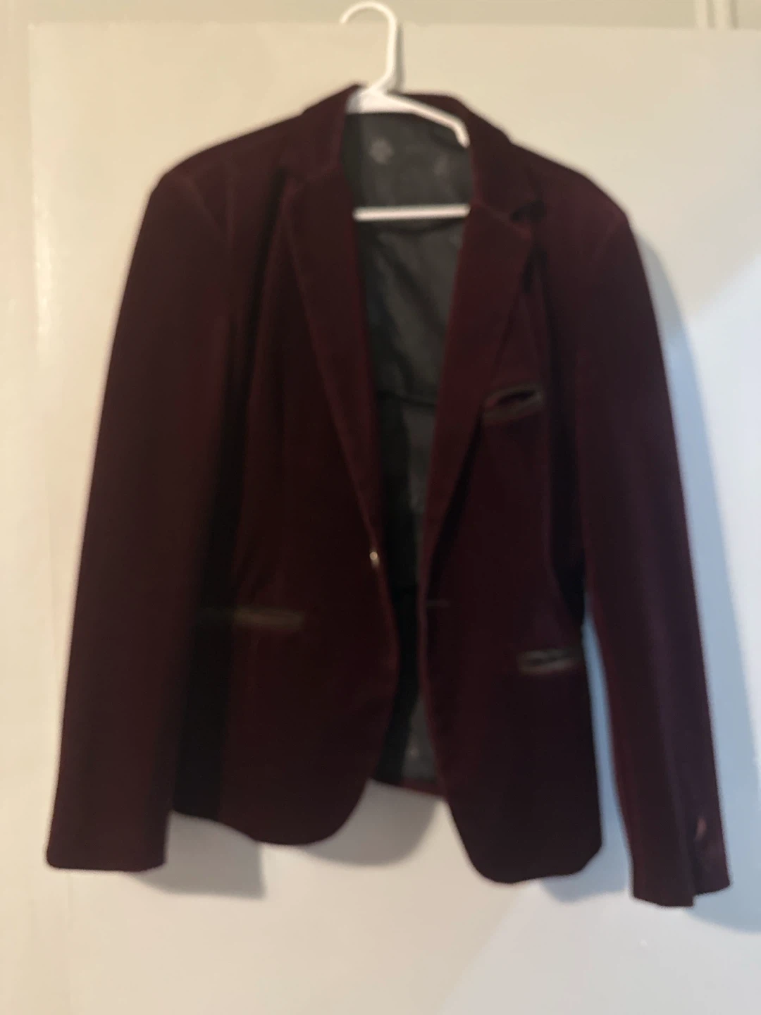 Burgundy Velvet Blazer - photo 2
