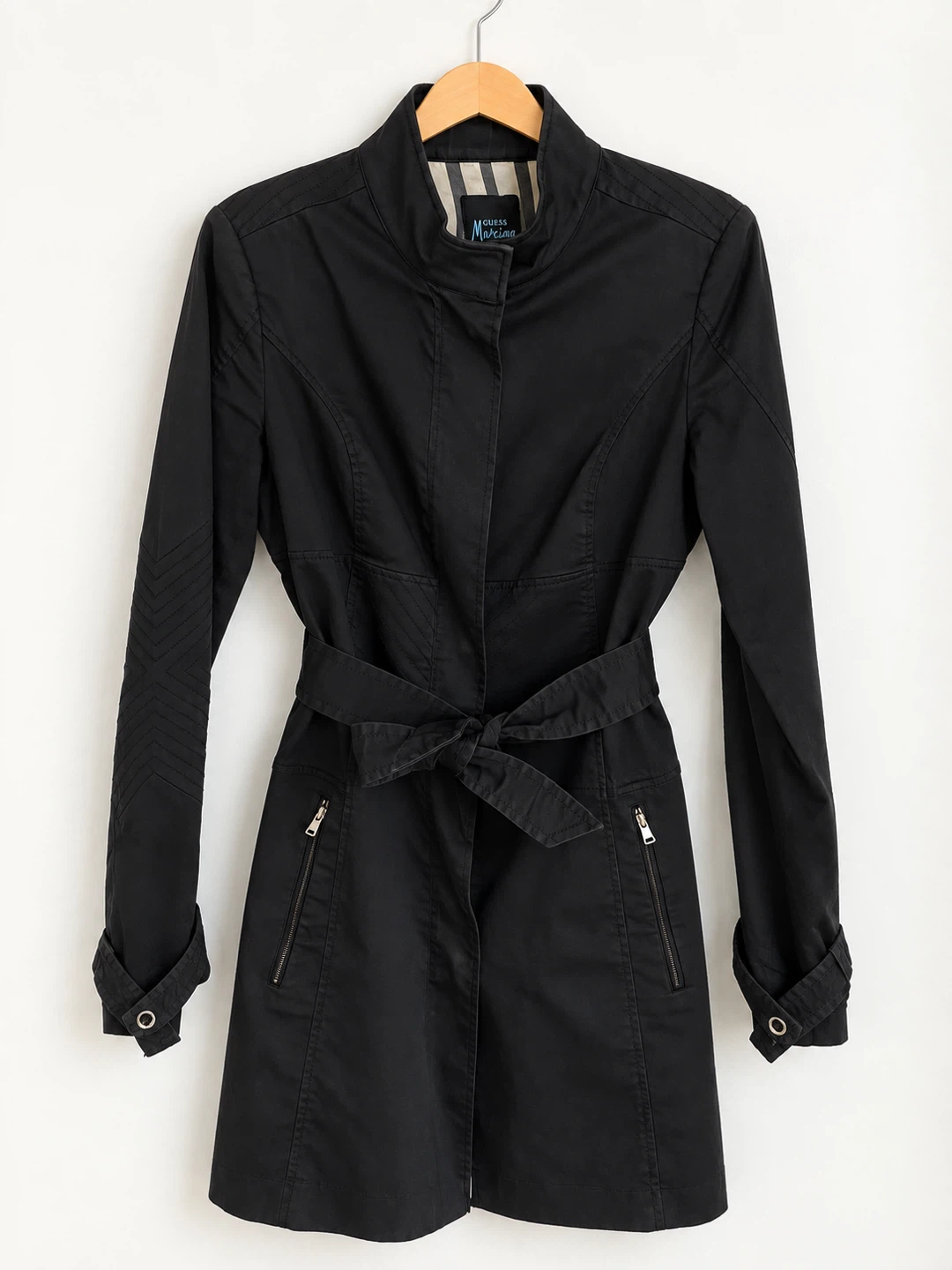 GUESS Black Trench Coat - size M