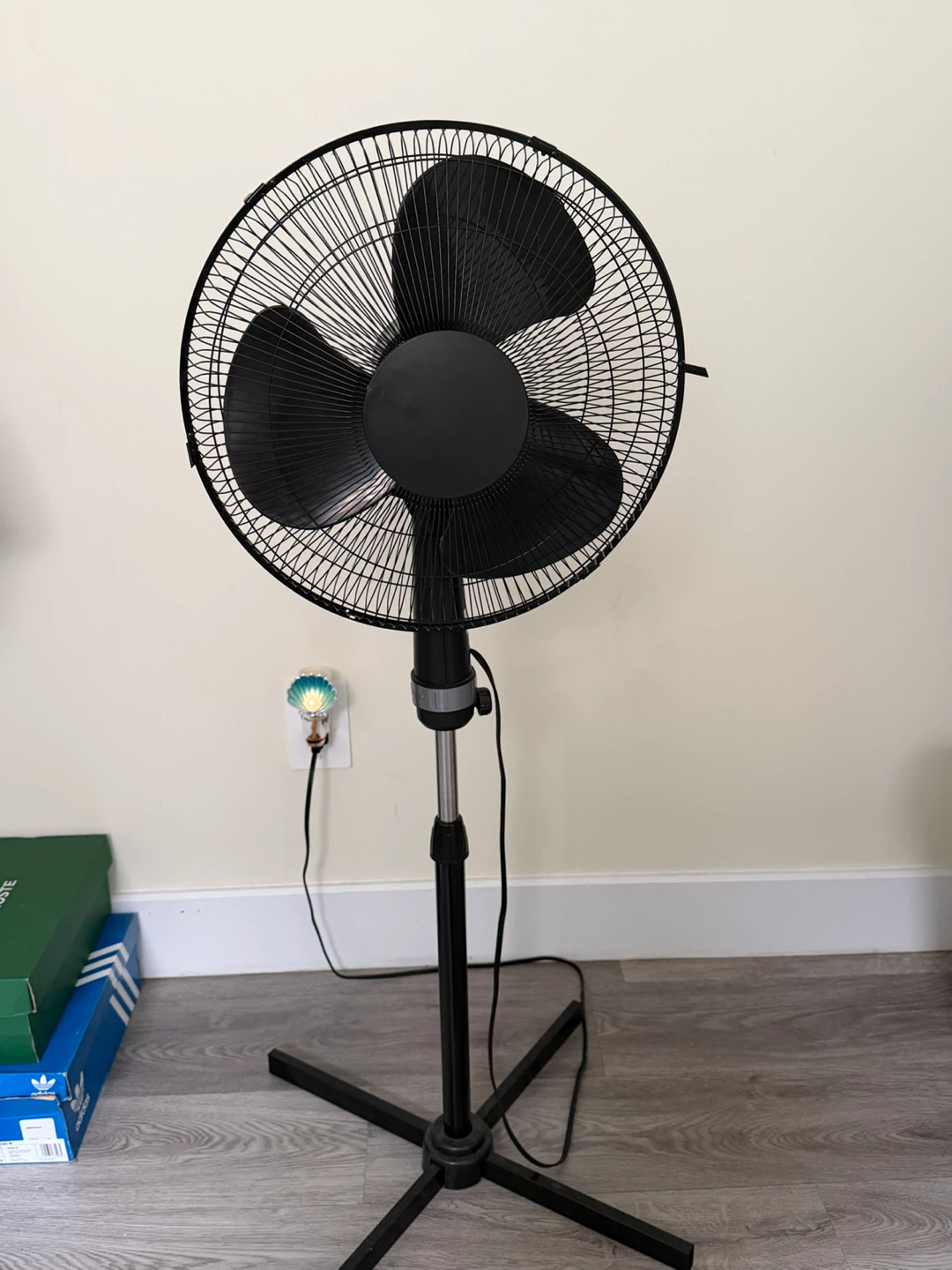 Black Pedestal Standing Fan