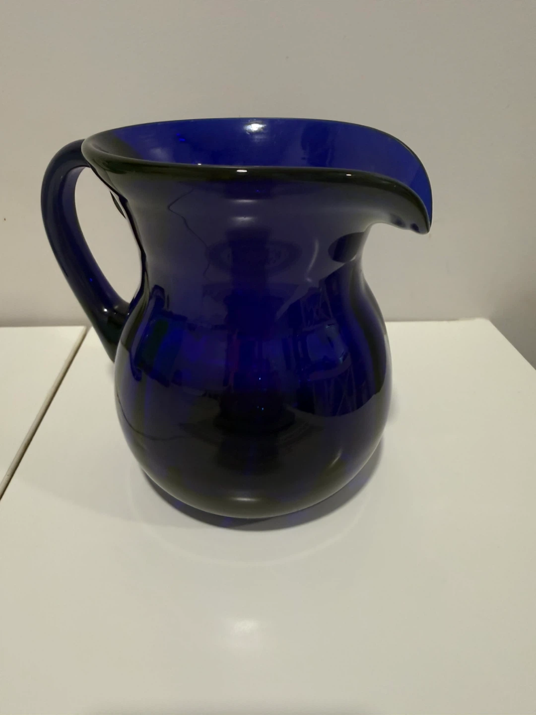 🏈 Cobalt Blue Glass Pitcher - photo 4