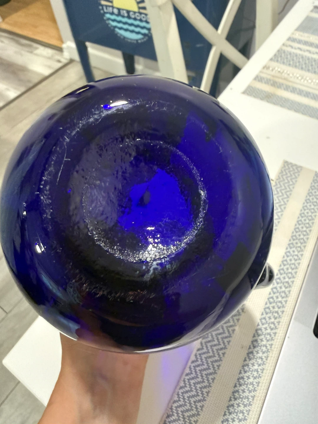 🏈 Cobalt Blue Glass Pitcher - photo 5