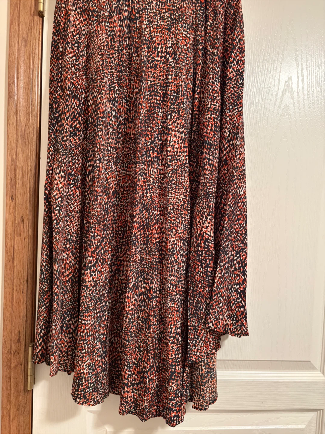 Topshop Patterned Midi Skirt