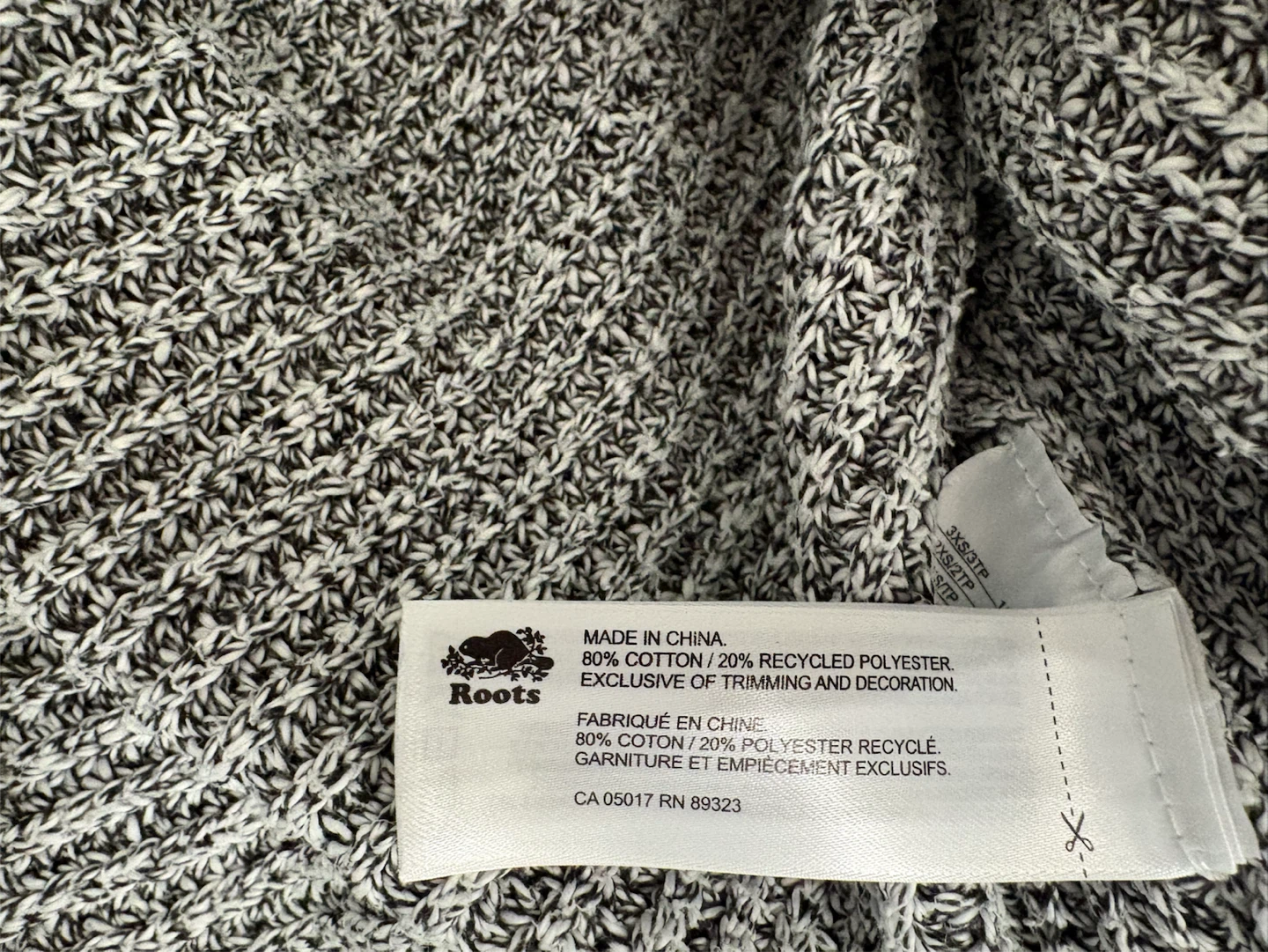 Roots Grey Marled Knit Sweater XS - photo 5