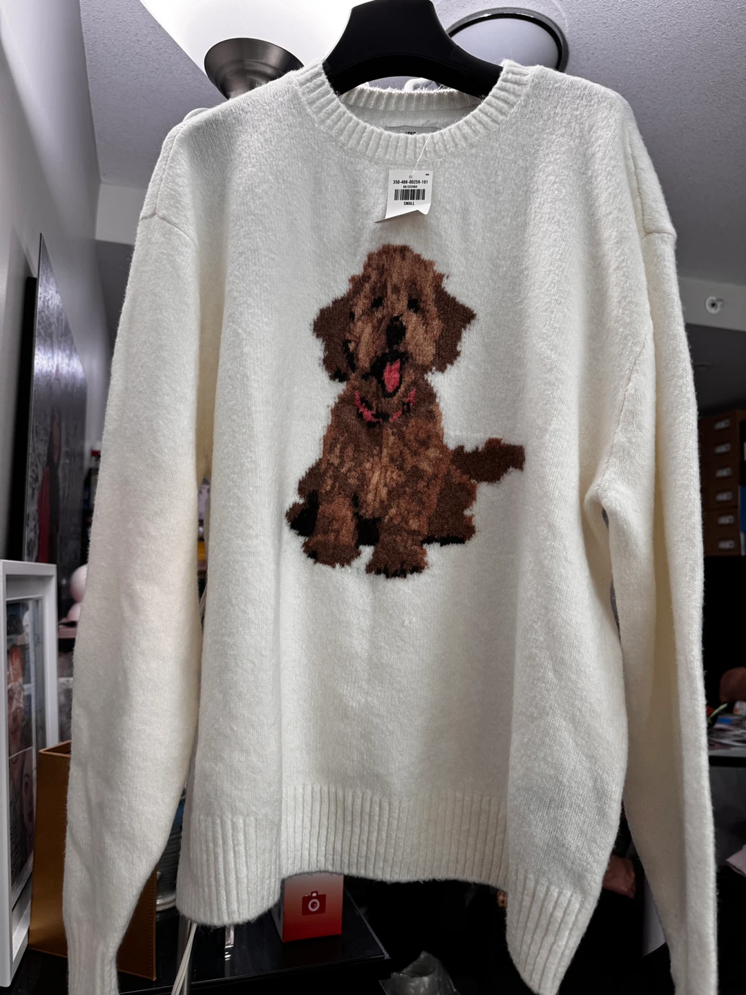 Hollister Cream Dog Graphic Sweater - photo 2