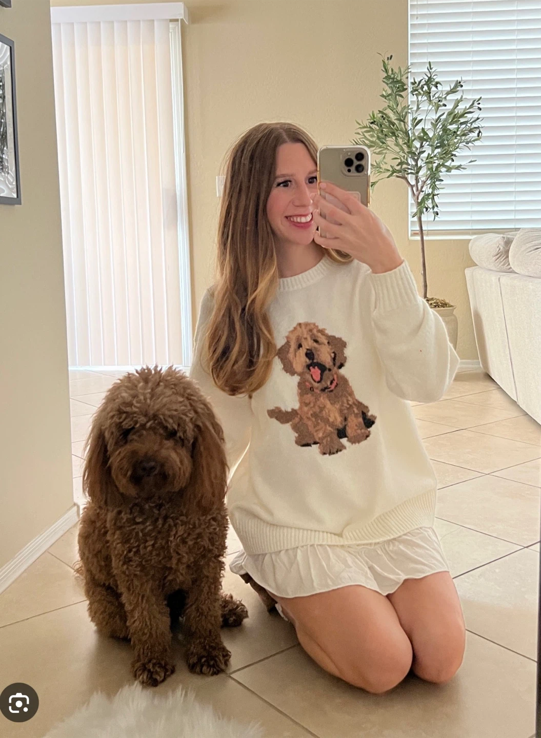 Hollister Cream Dog Graphic Sweater - photo 3