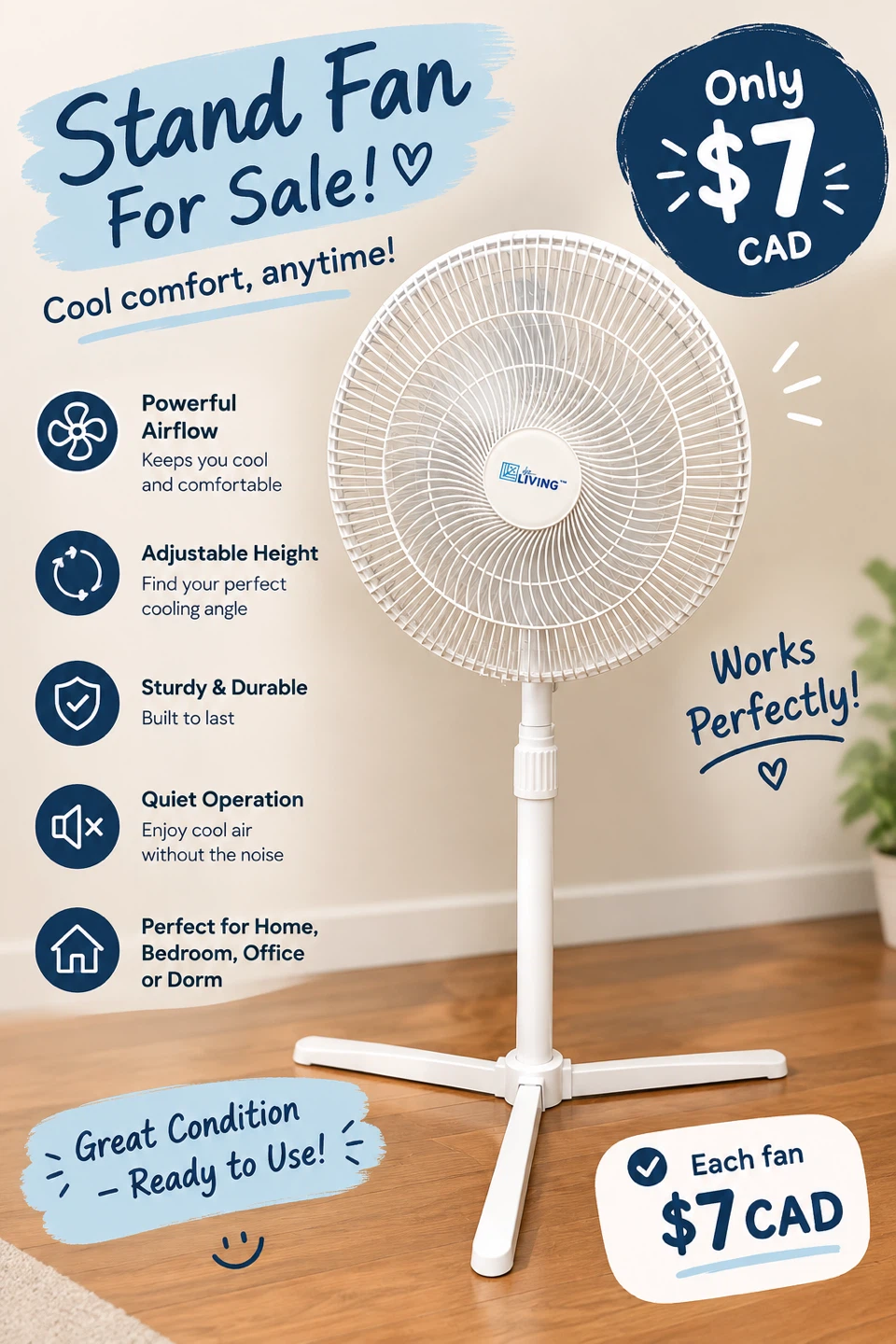 🌬️ USED LIVING STAND FAN — FOR SALE! 🌬️ - photo 2