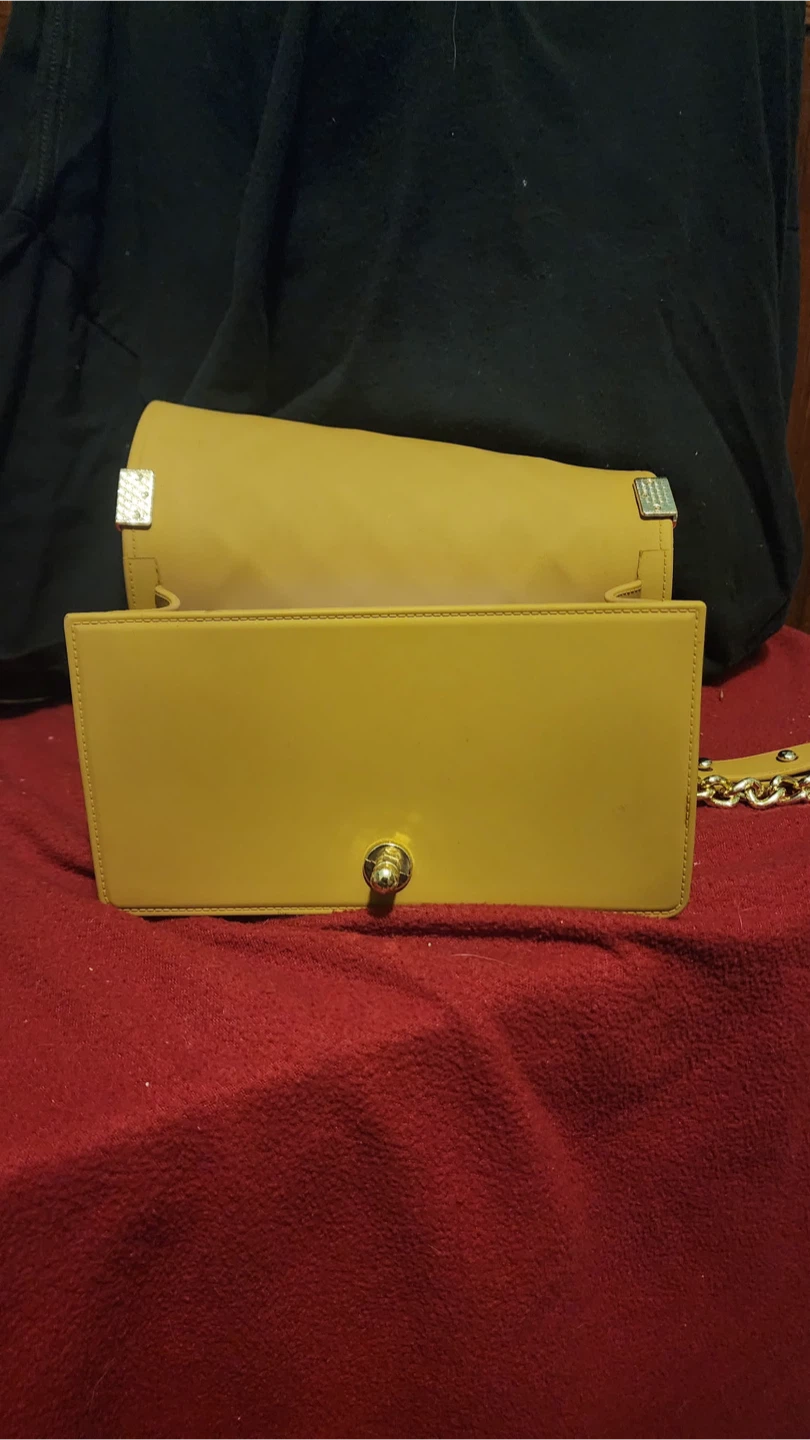 Quilted Mustard Yellow Shoulder Bag - photo 3