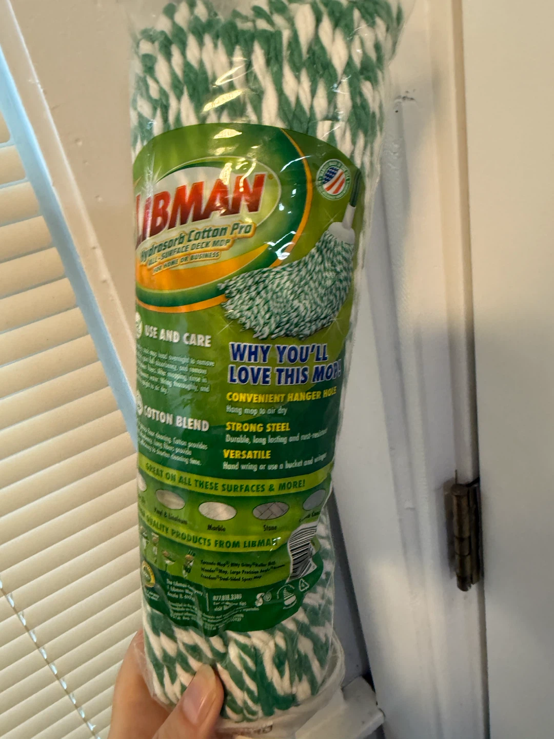 Libman Hydrosorb Cotton Pro Deck Mop - photo 3