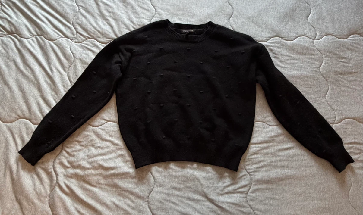 Kendall + Kylie Black Dot Sweater