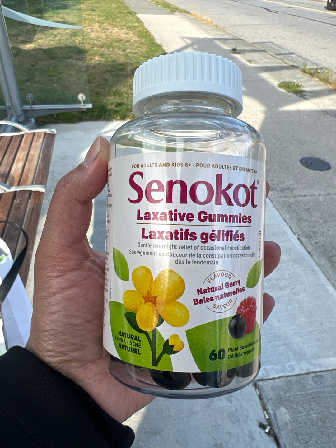 Senokot Natural Berry Laxative Gummies 60 count