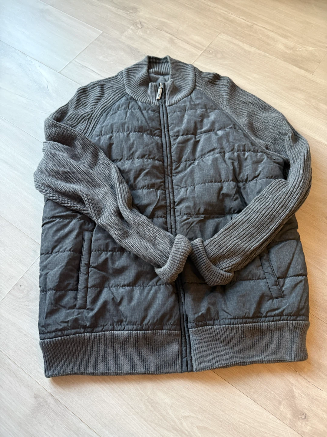 Grey Hybrid Knit Jacket