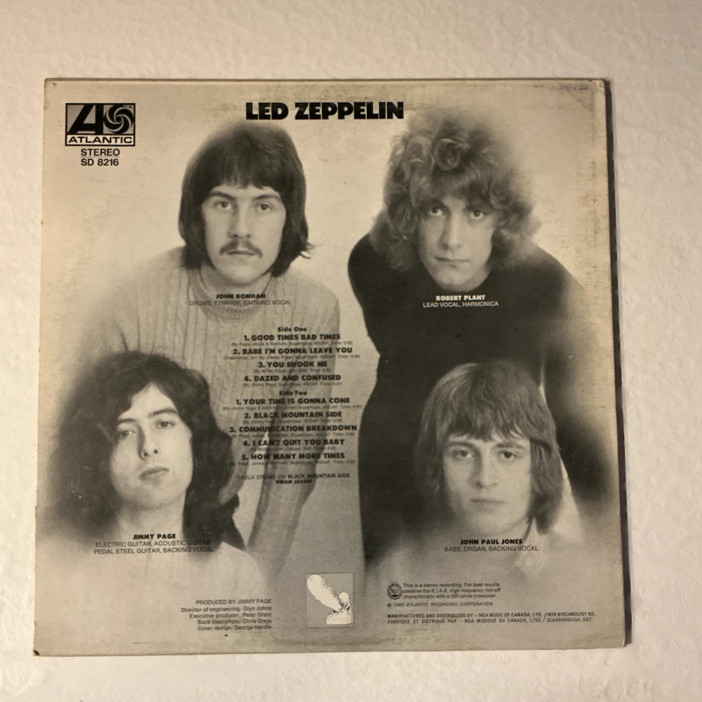 Led Zeppelin Self-Titled Vinyl LP - photo 2