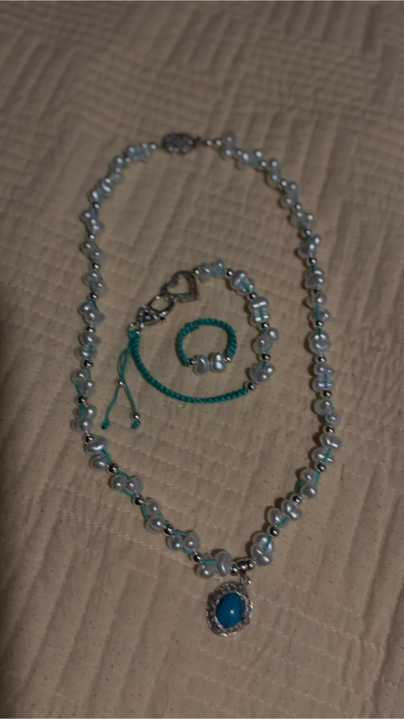 Pearl and Turquoise Jewelry Set