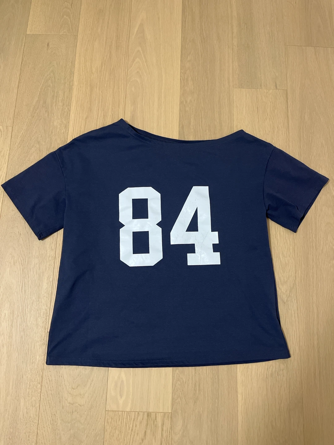 Navy Blue off shoulder tee 🏈