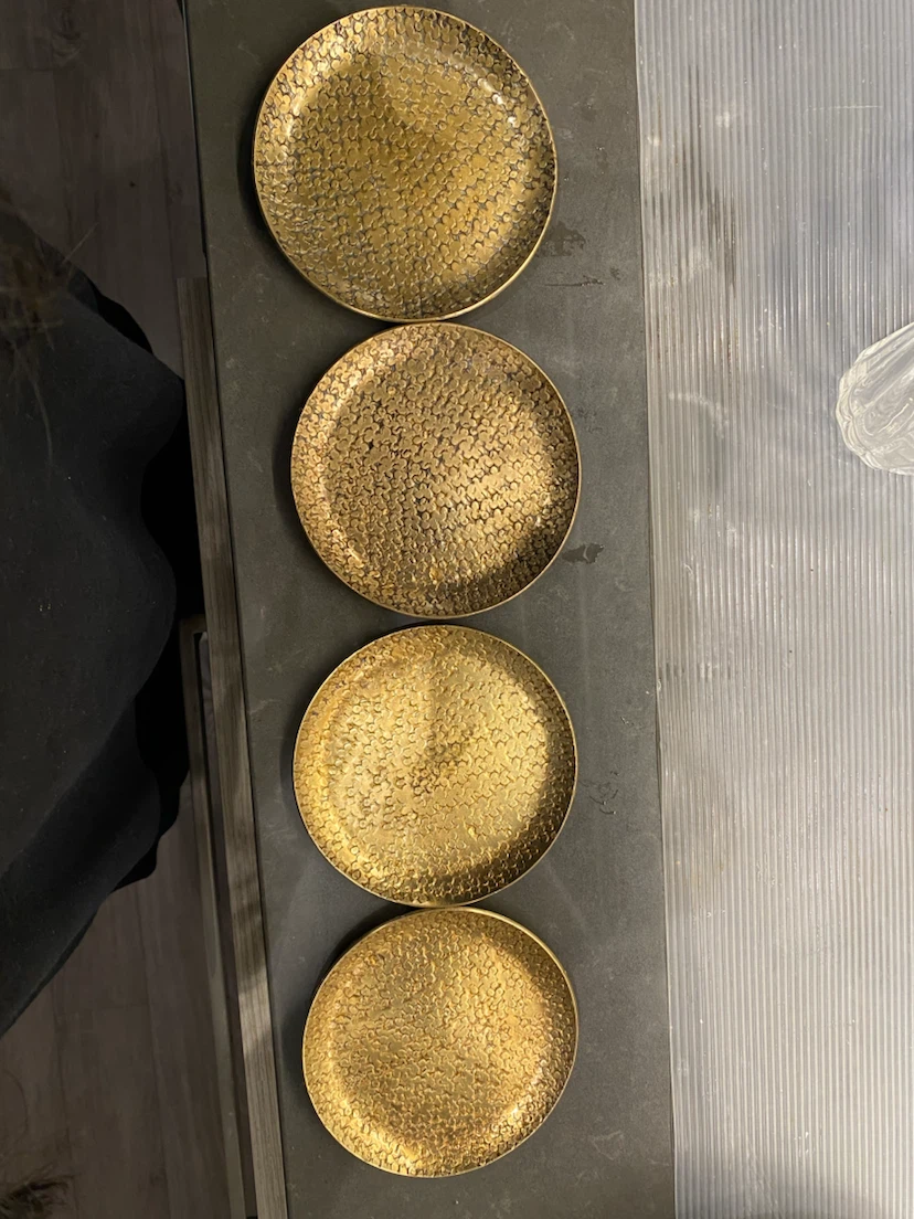Decorative coasters set of 4 - Antique gold - photo 2