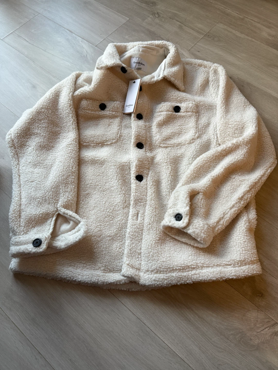 Goodfellow & Co. Off-White Sherpa Shirt Jacket