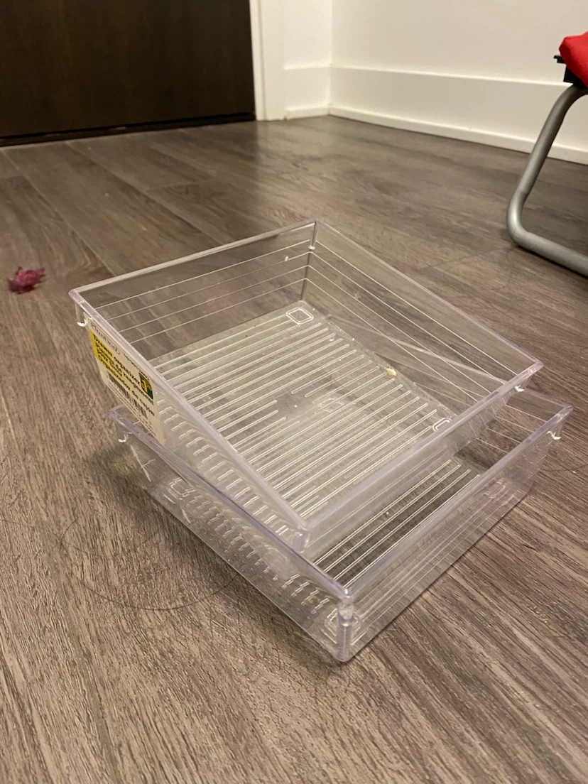 Organizer baskets and tray sets