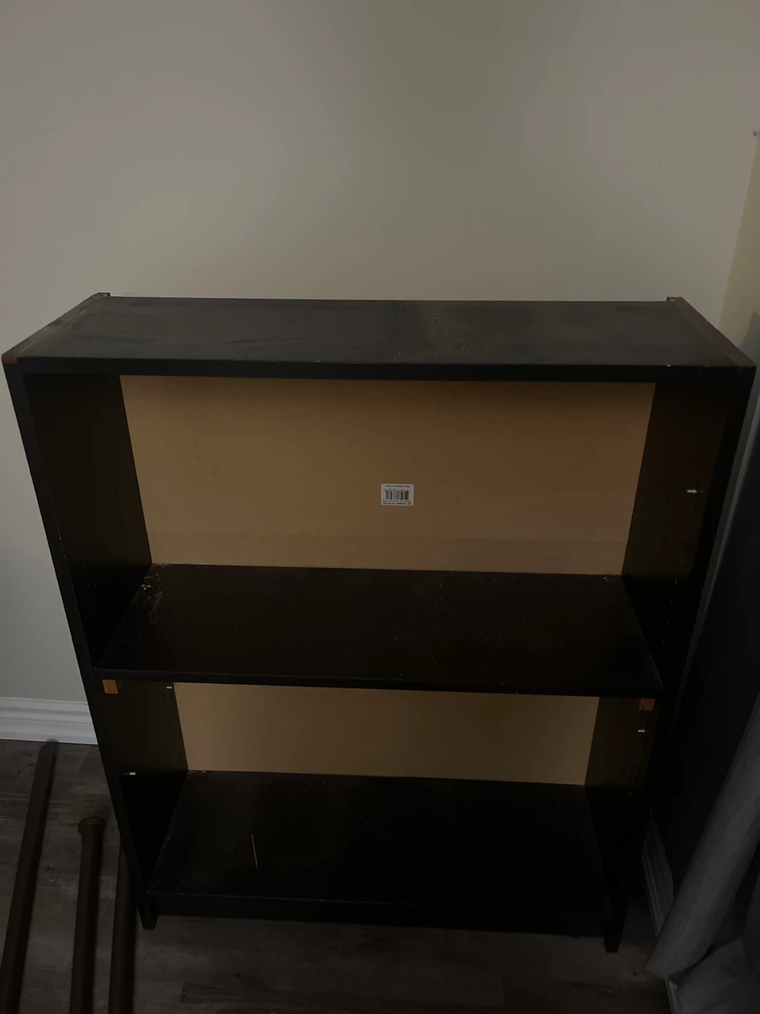 Black 2-Shelf Bookcase