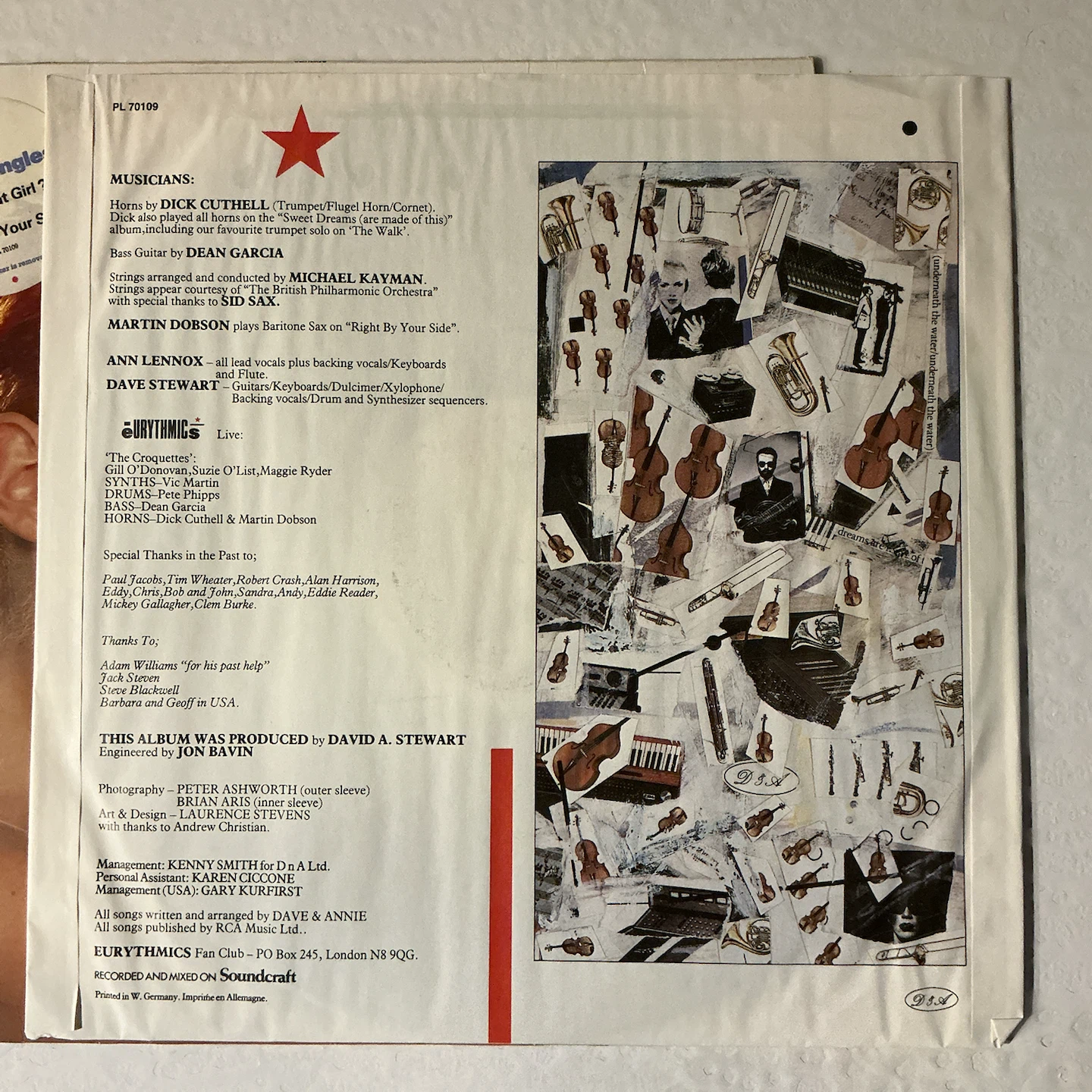 Eurythmics Touch Vinyl Record - photo 4