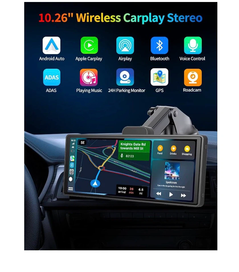 10.26 Inch Wireless Carplay Stereo System - photo 2
