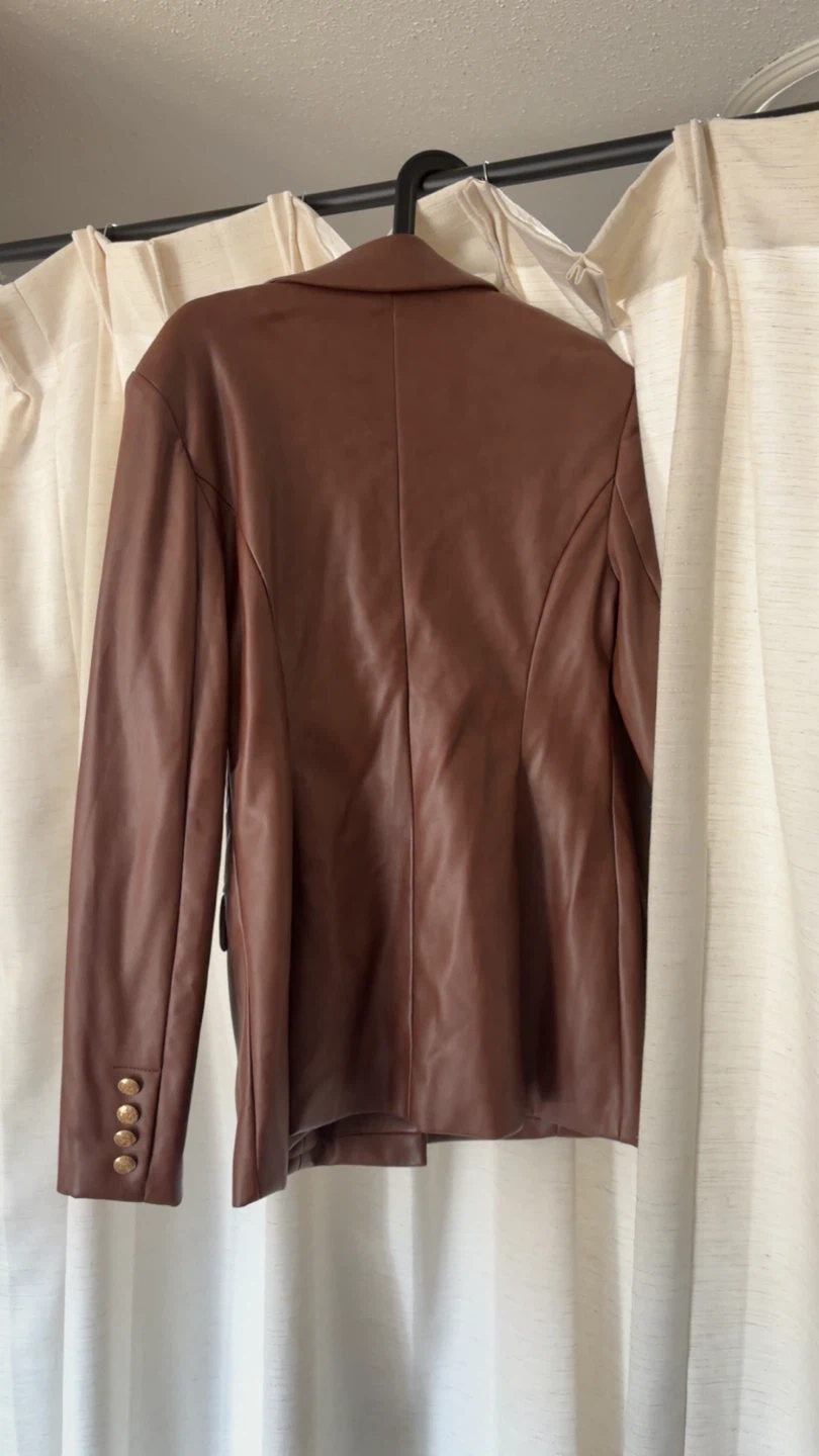 7 For All Mankind Faux Leather Blazer - photo 2