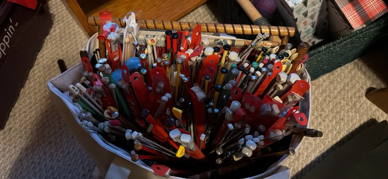 Large Collection of Assorted Knitting Needles
