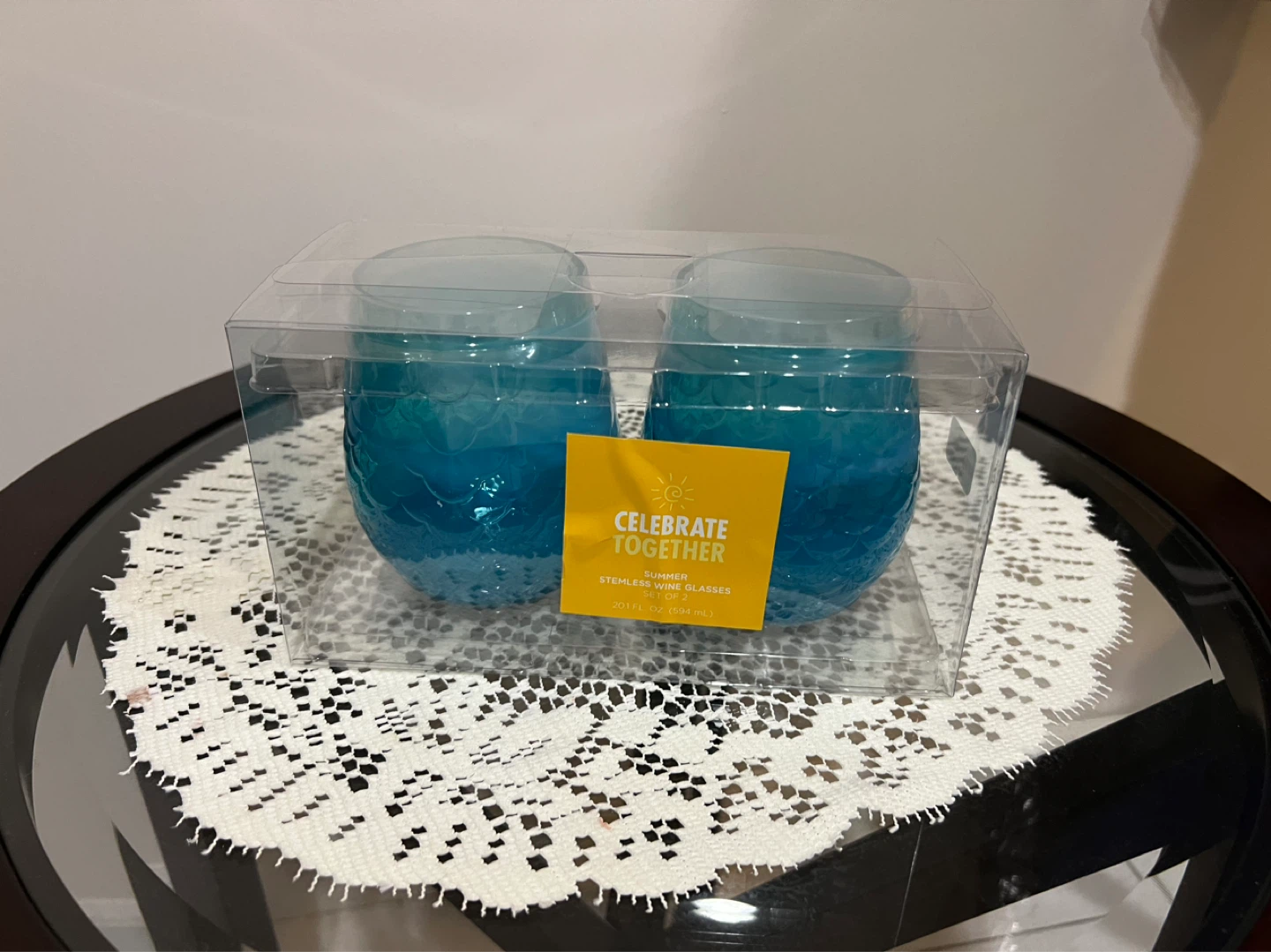 🏈Celebrate Together Coastal Ombre Stemless Wine Glass Set - photo 2