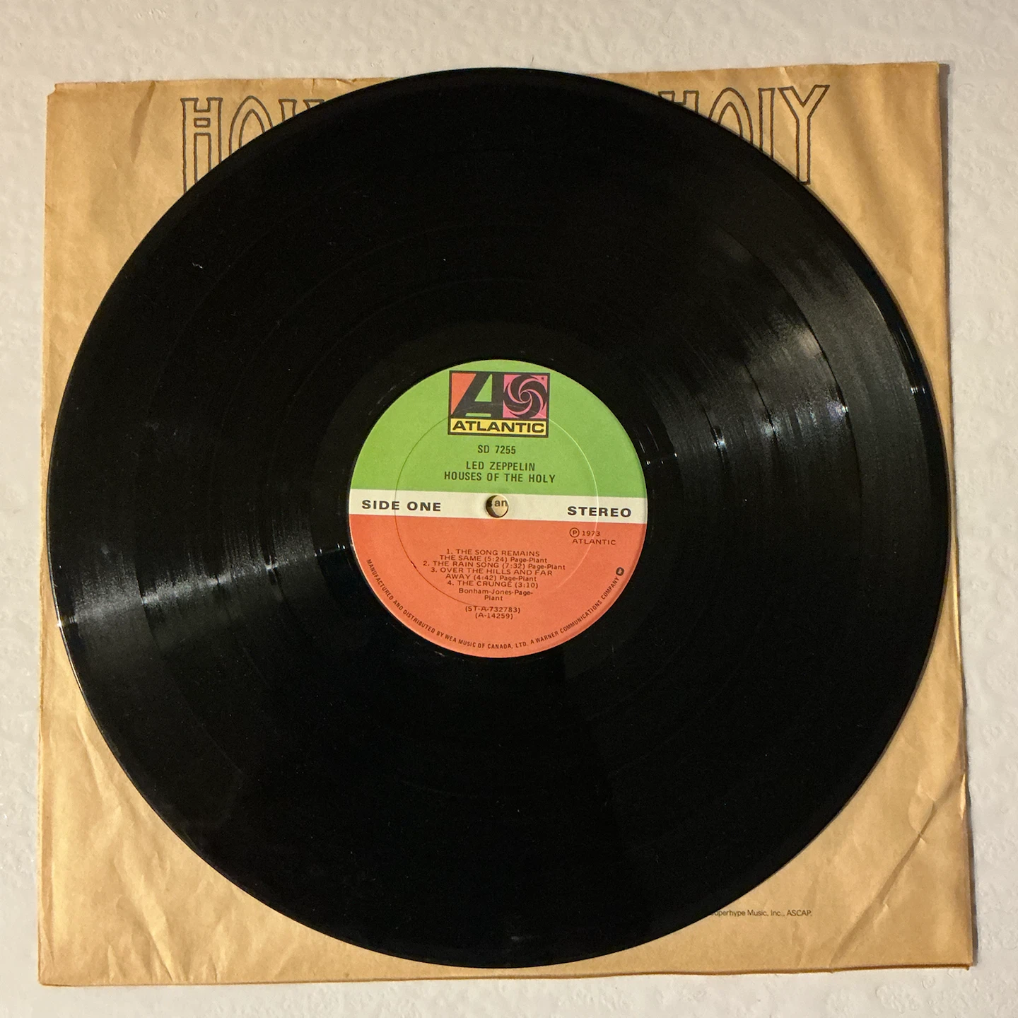 Led Zeppelin Houses of the Holy Vinyl Record - photo 5