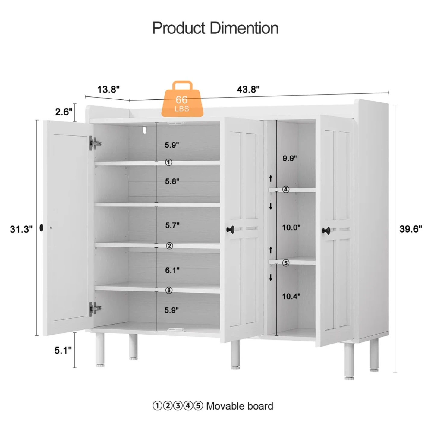 Unassembled Lark Manor Abril 5-Tier Shoe Cabinet - photo 4