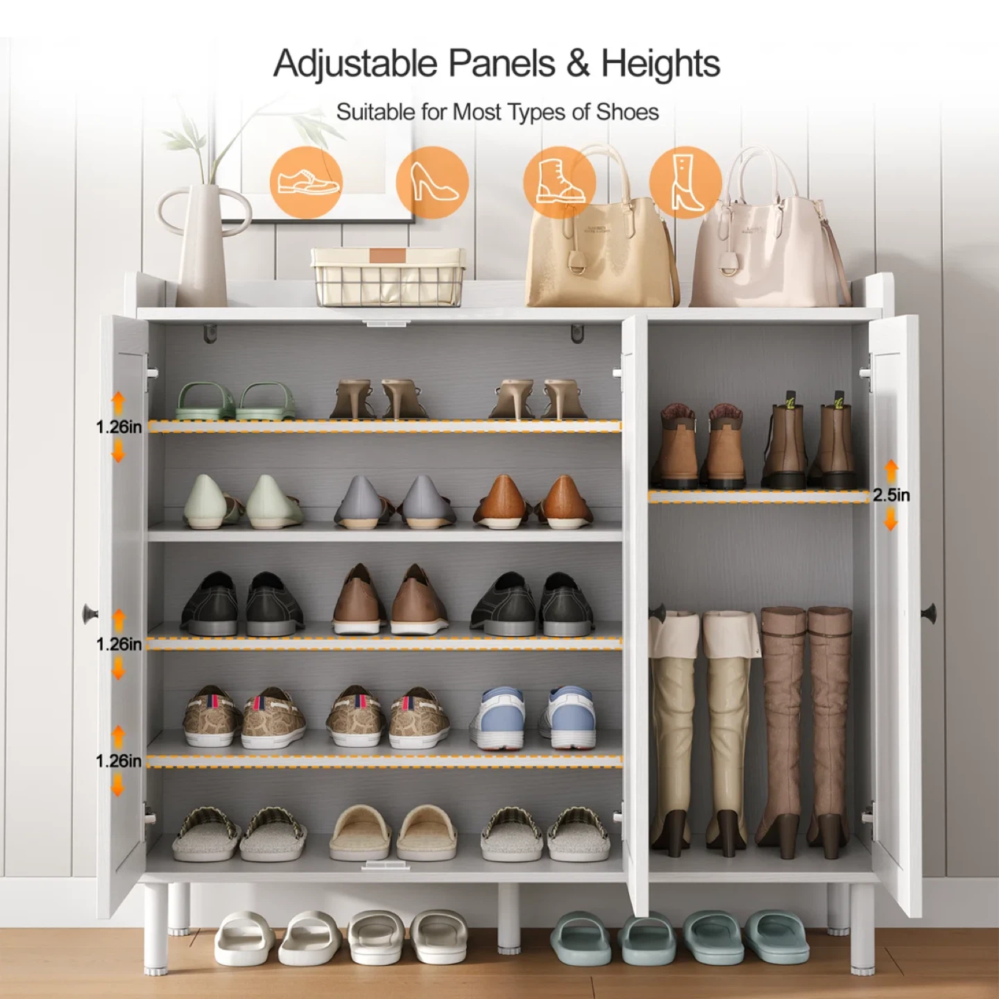 Unassembled Lark Manor Abril 5-Tier Shoe Cabinet - photo 2
