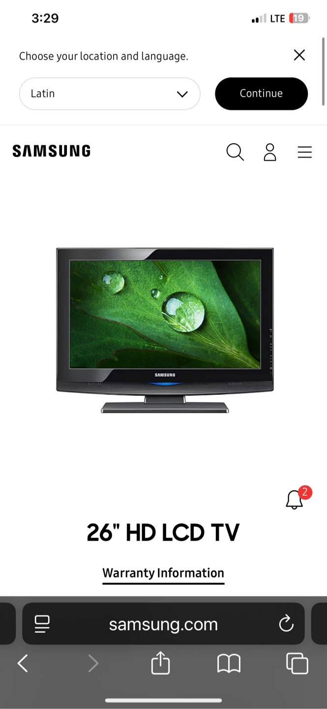 Samsung 26" HD LCD TV