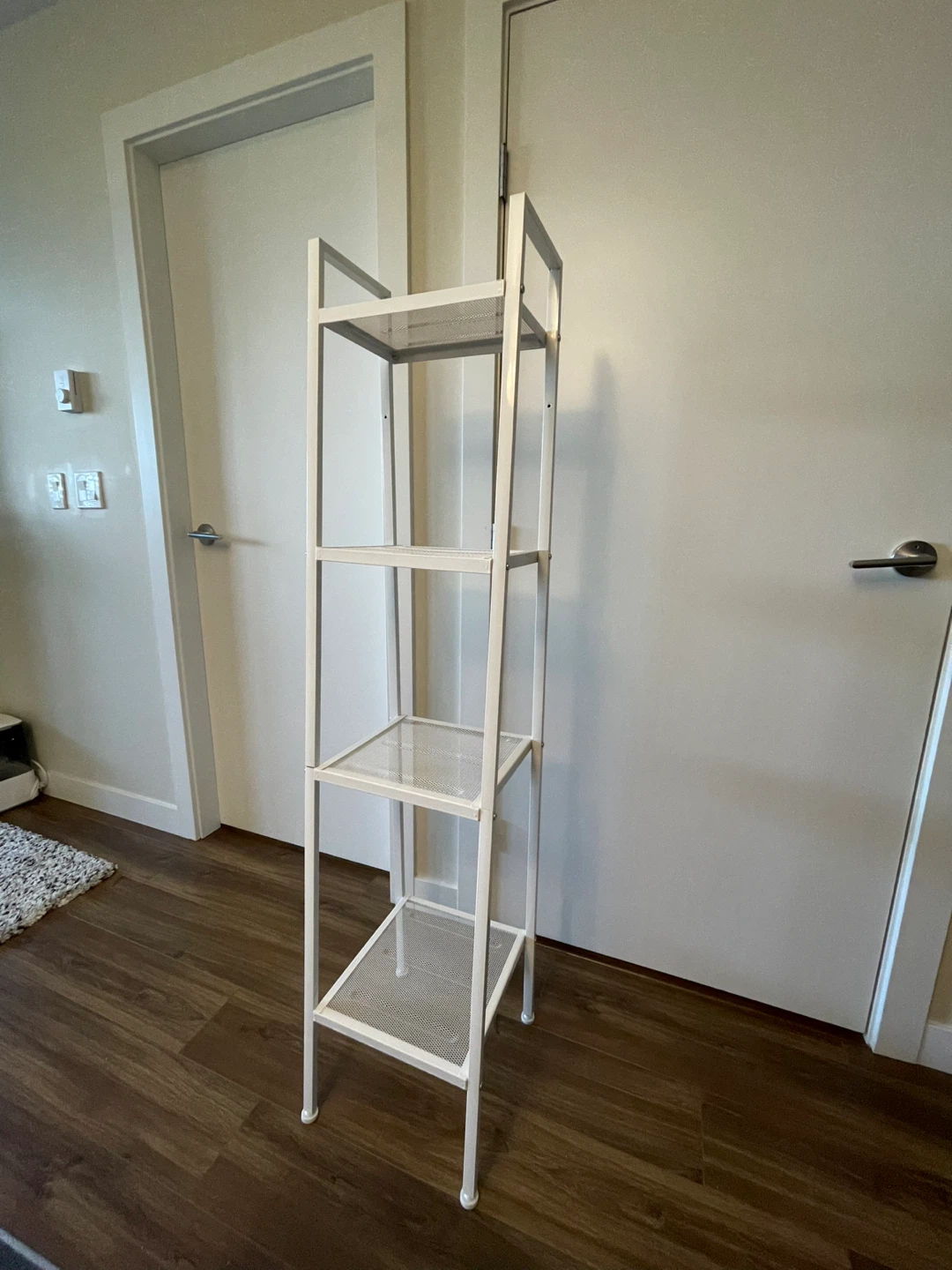 White Metal 4-Tier Slim Storage Shelf - Pickup only - photo 4