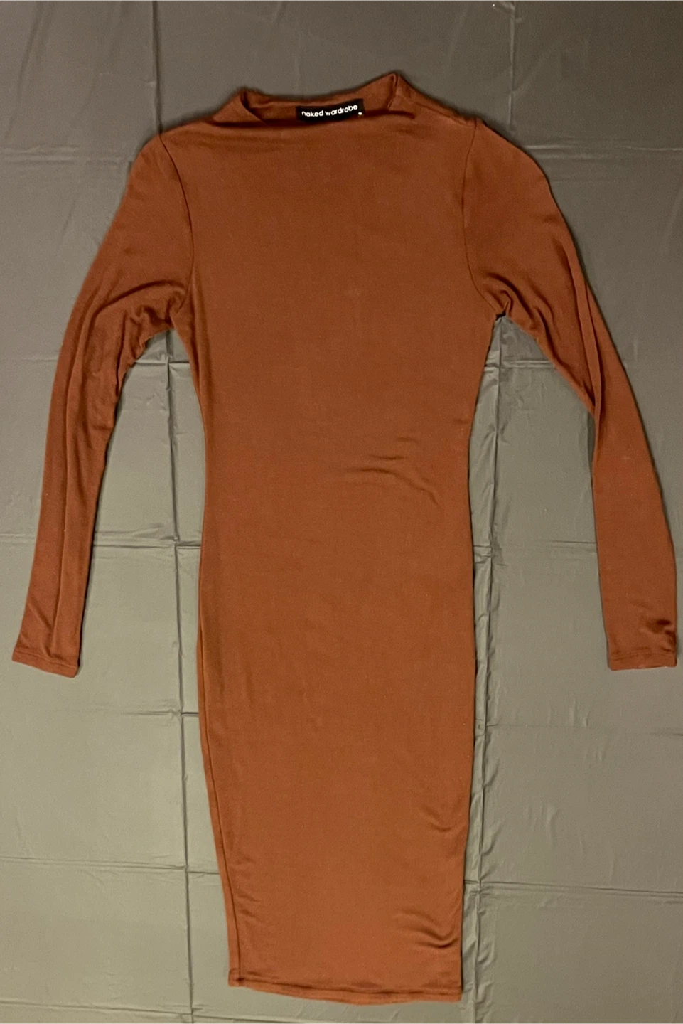 Naked Wardrobe Brown Long Sleeve Dress - photo 2