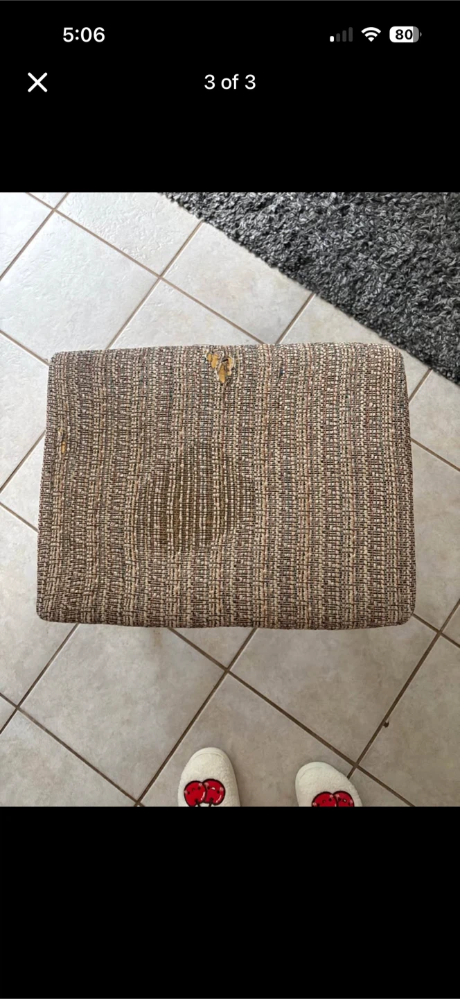 Small fabric vanity stool - photo 3