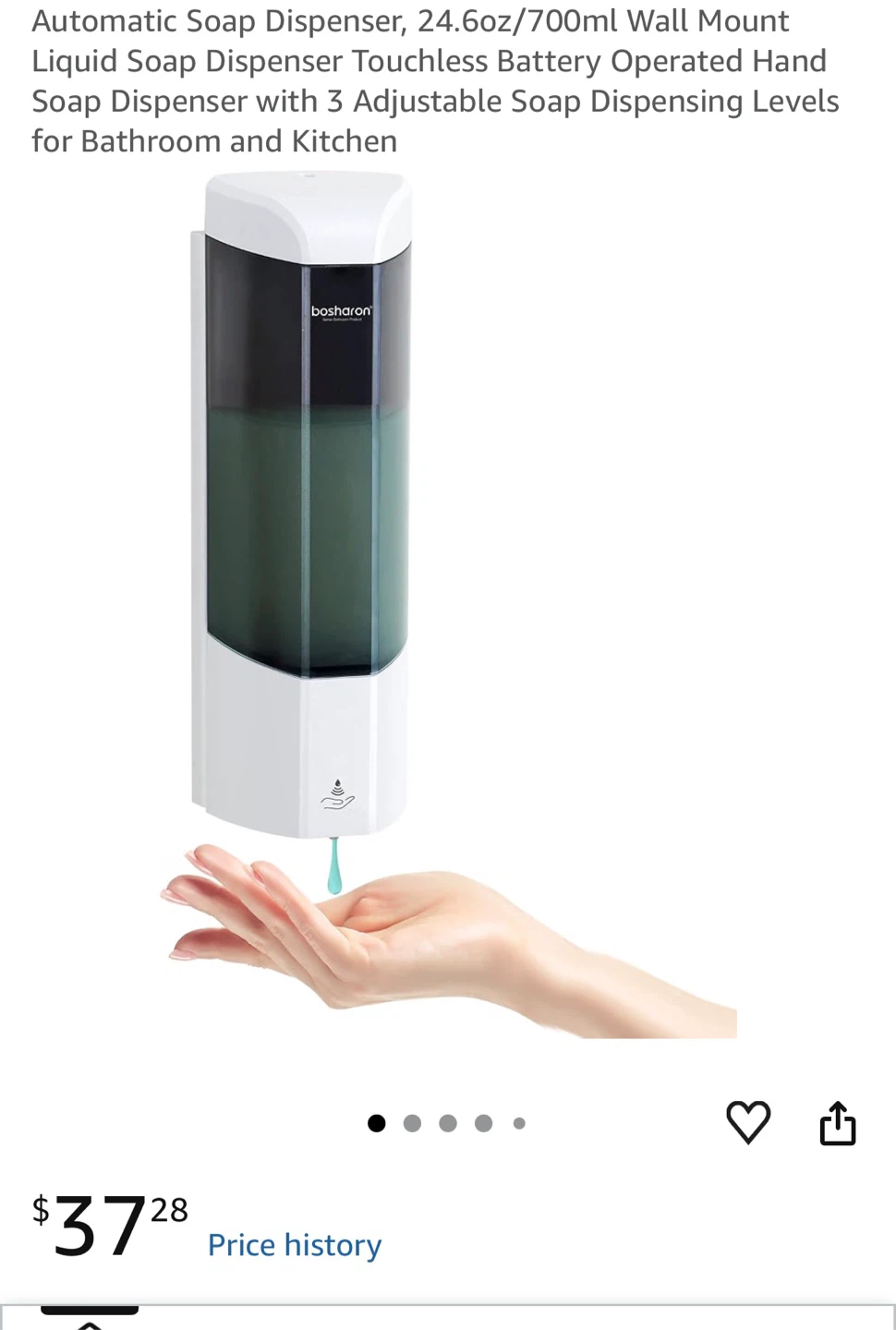 Bosharon Wall Mount Automatic Soap Dispenser 🏈 - photo 2