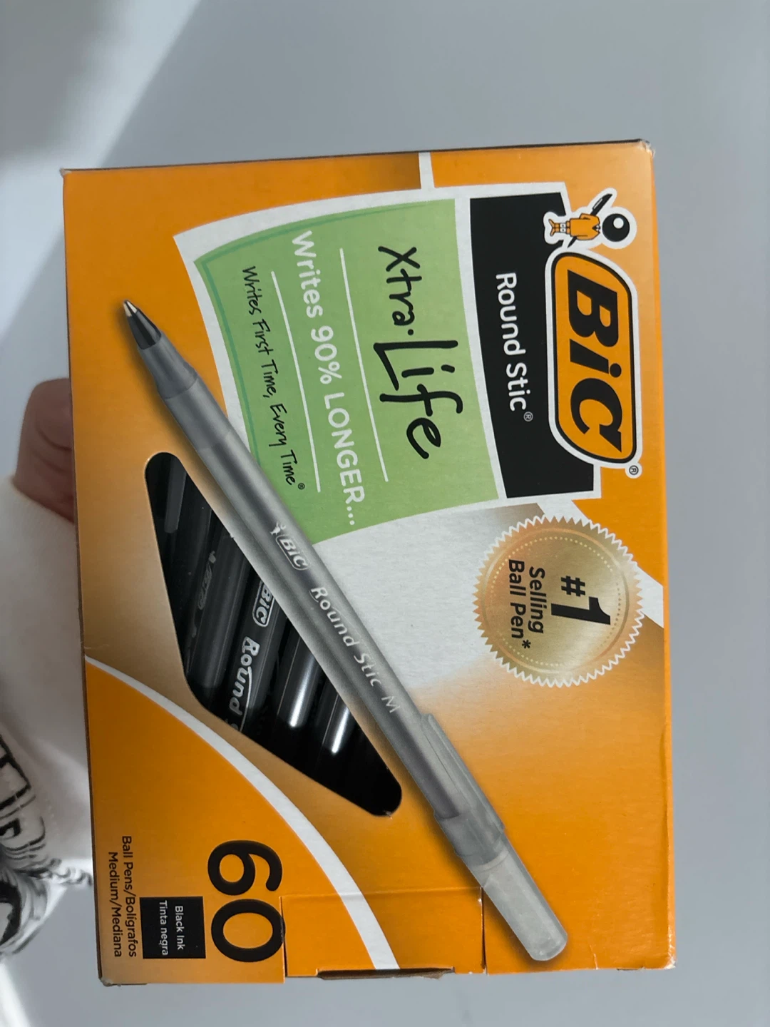 BIC Round Stic Xtra Life Ball Pens, 60 Count🏈