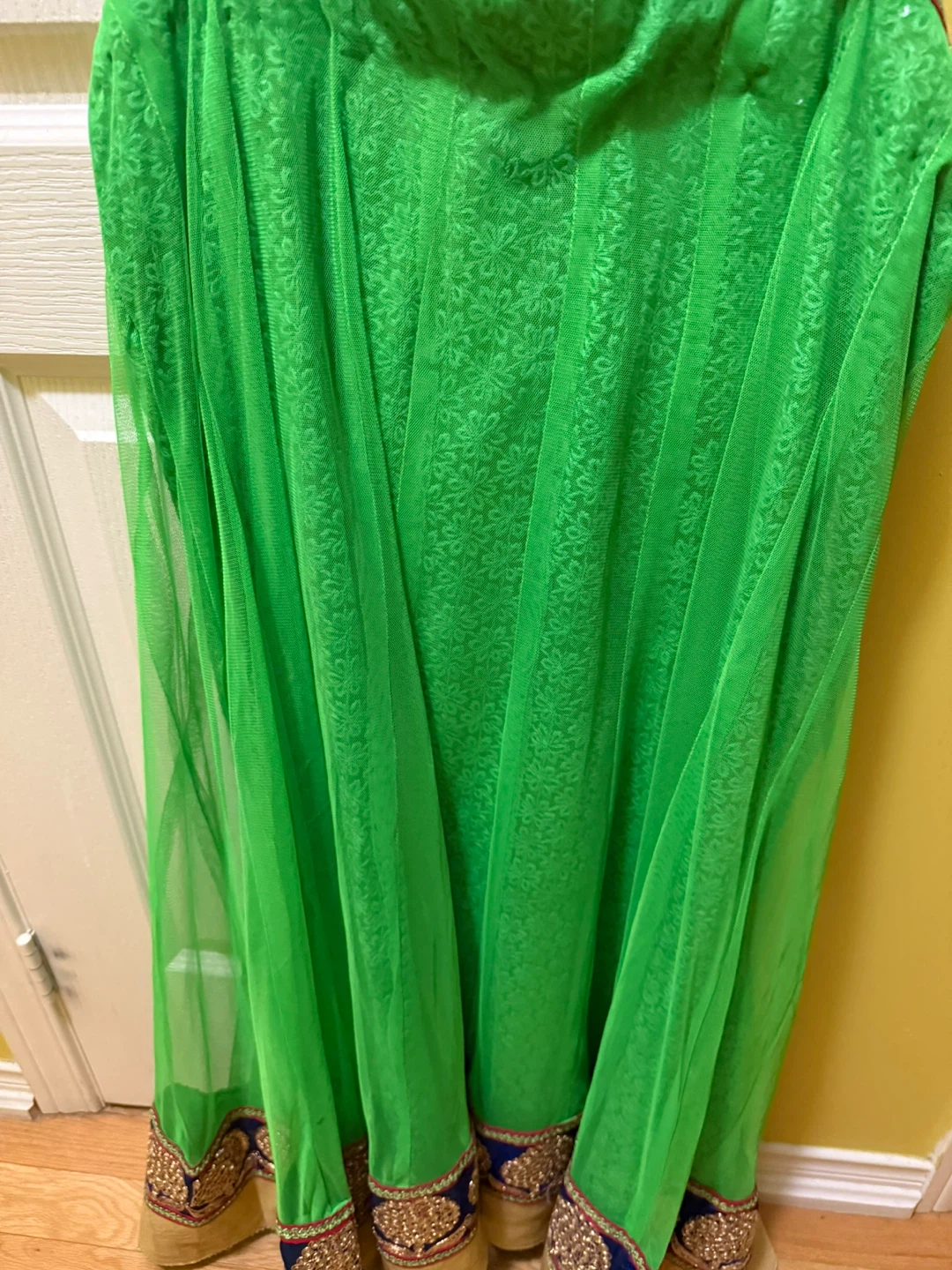 Bright Green and Blue Lehenga Set 🏈 - photo 2
