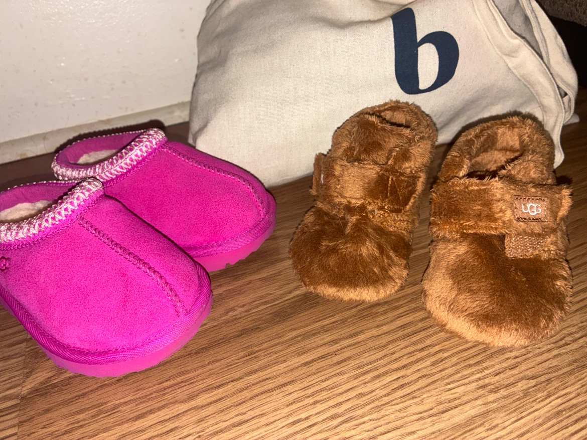 Two Pairs of UGG Children's Slippers