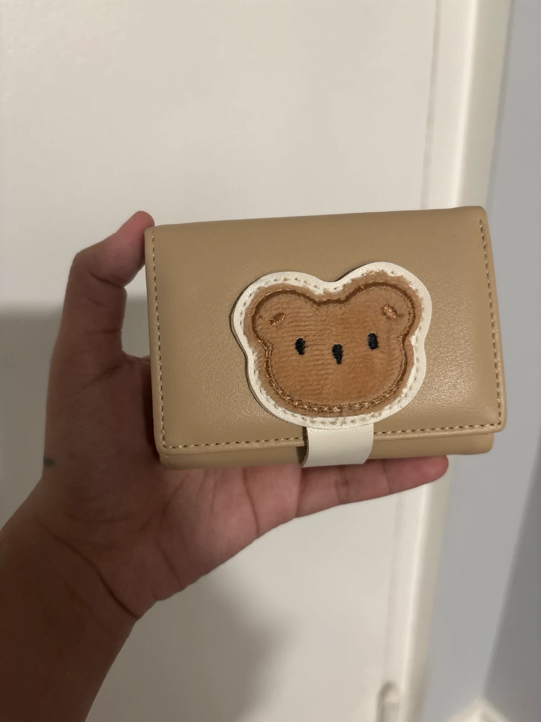Beige Bear Tri-fold Wallet🏈