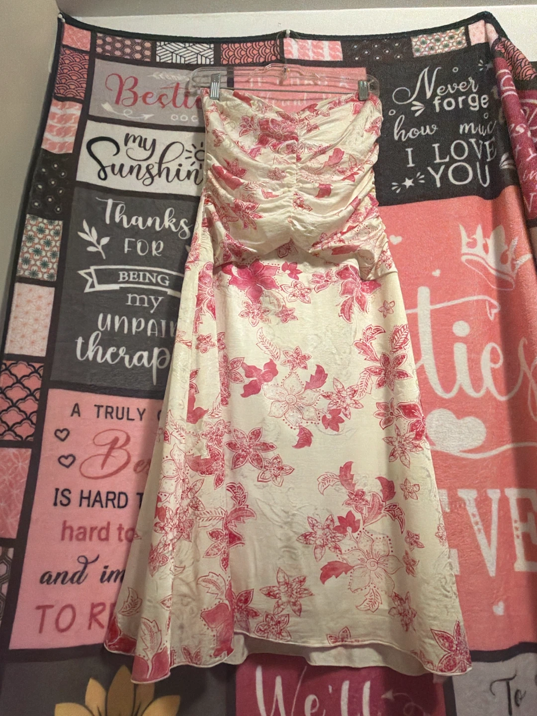 Floral Strapless Dress