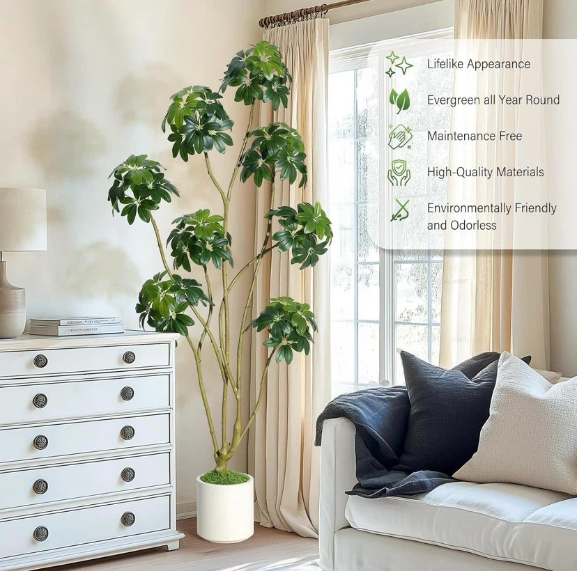 New 6ft Artificial Umbrella Schefflera Tree - photo 5