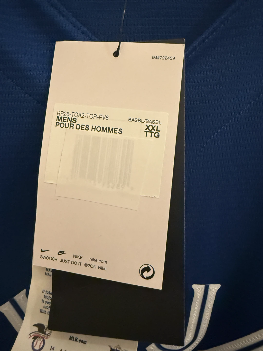 New Nike Toronto Blue Jays Jersey XXL - photo 3
