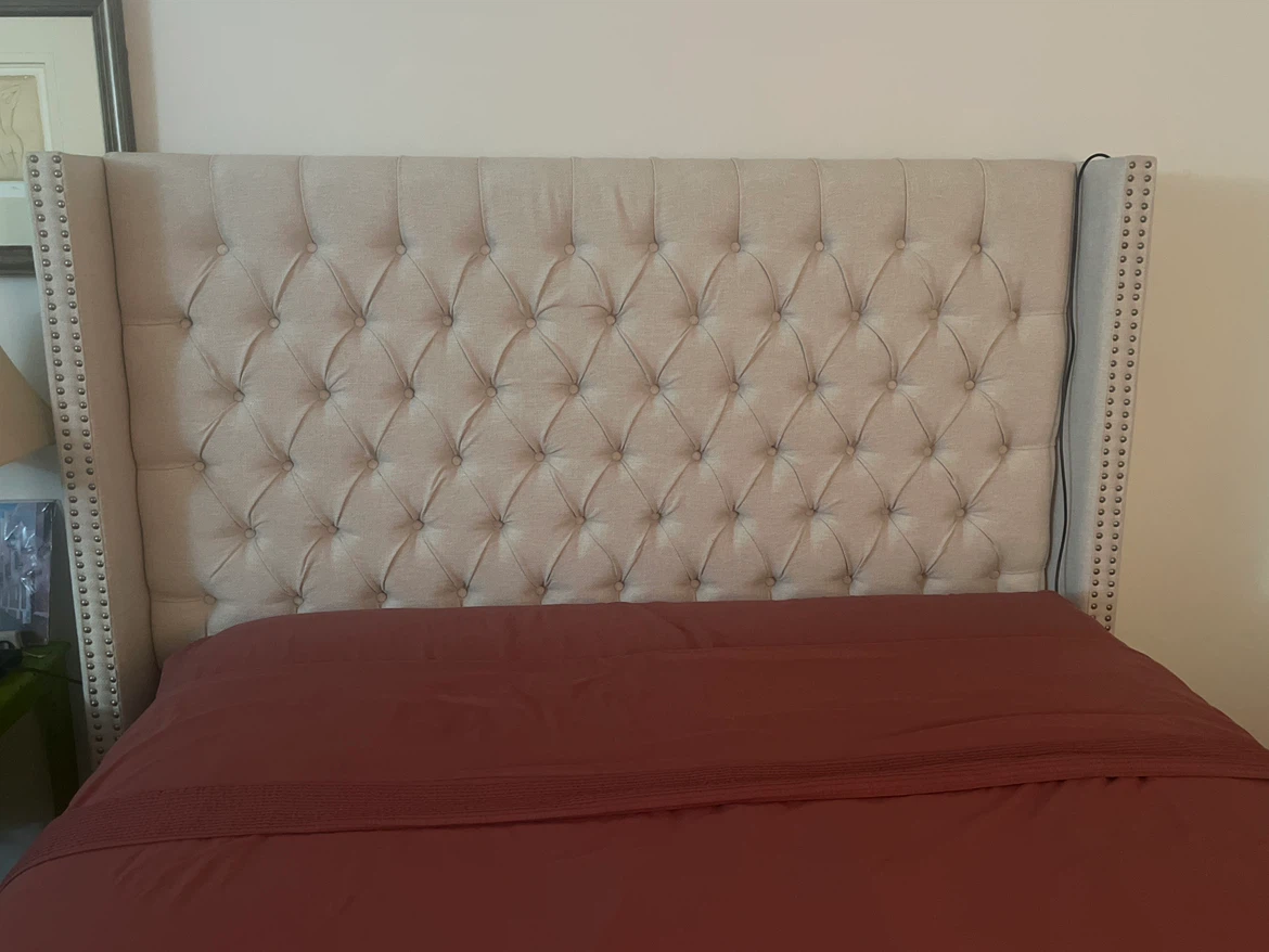 Tufted Wingback Bed Headboard