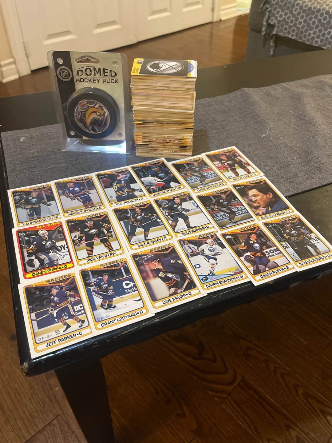 Buffalo Sabres Domed Puck (Sealed/New) + Stack of Cards