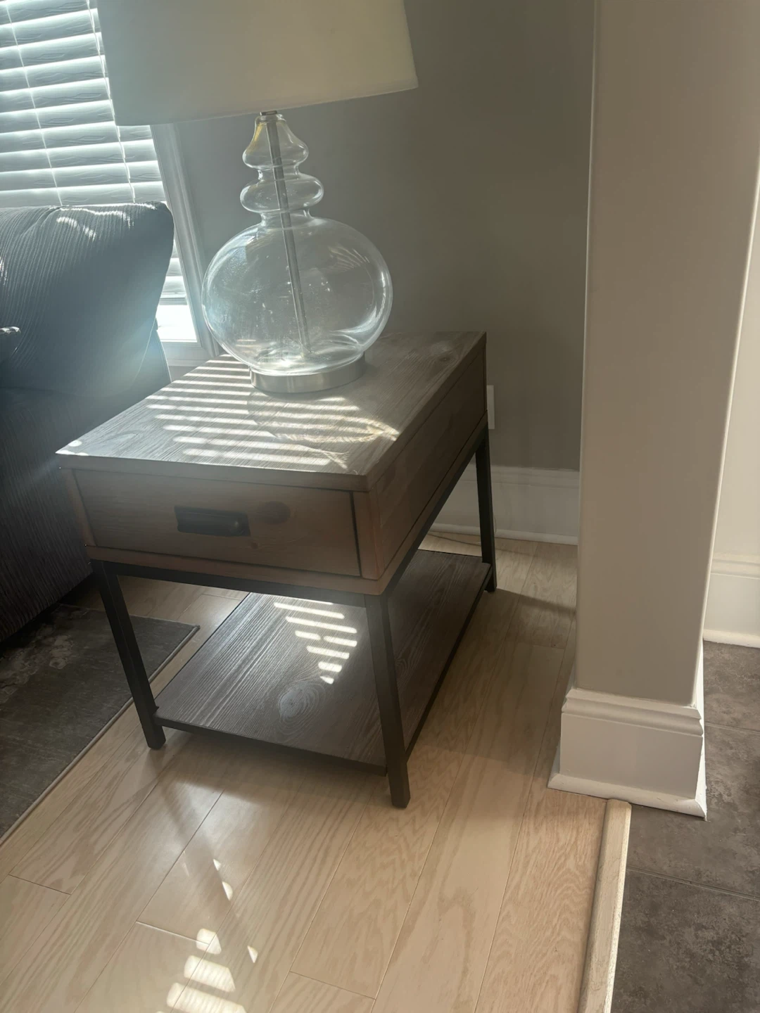 Industrial style bedside table
