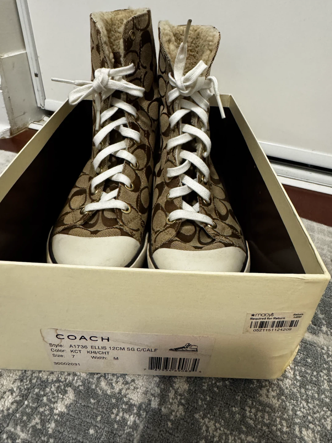 Coach High-Top Sneakers Size 7 - photo 3