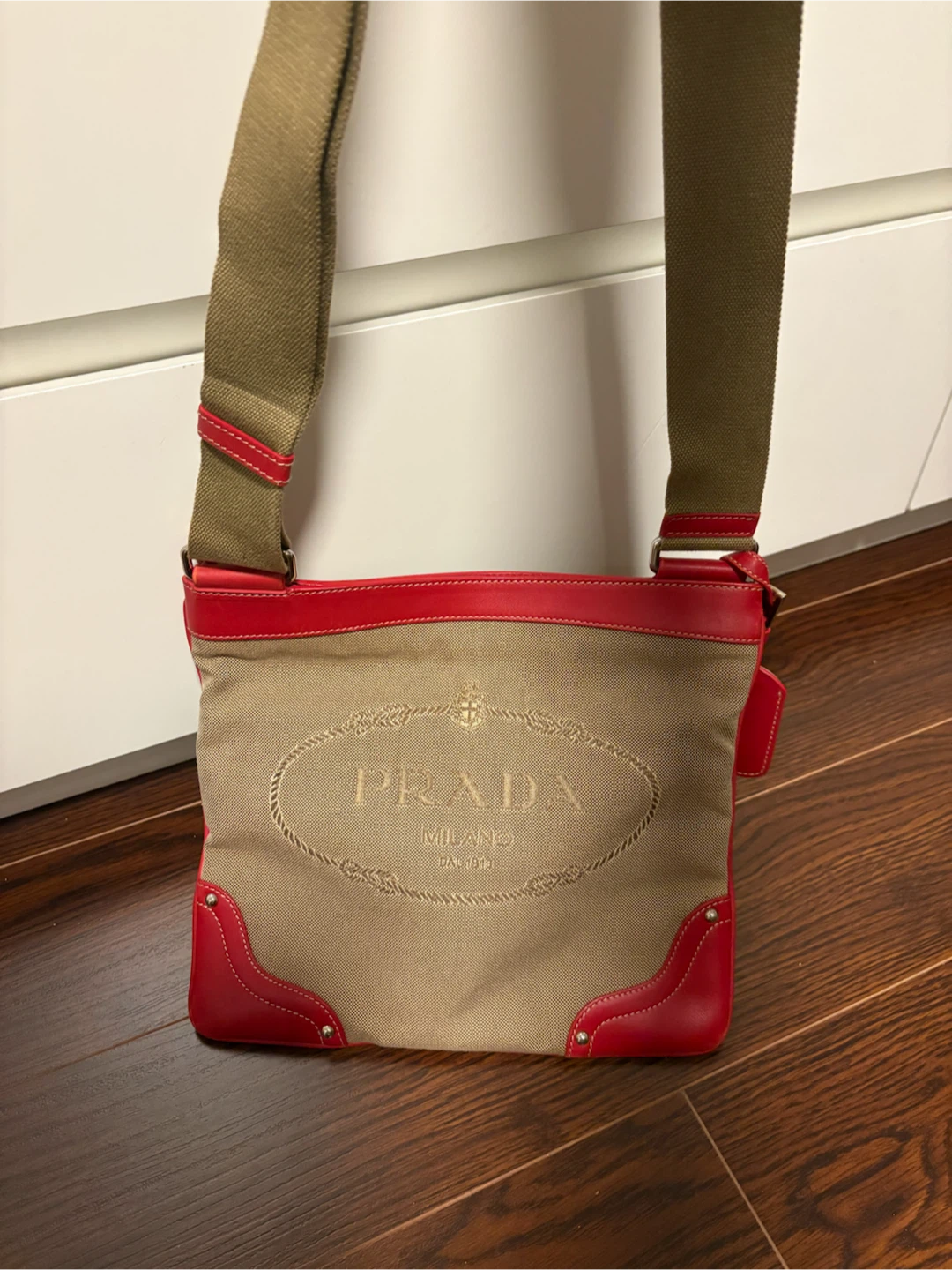 Prada Canvas and Leather Crossbody Bag - photo 2