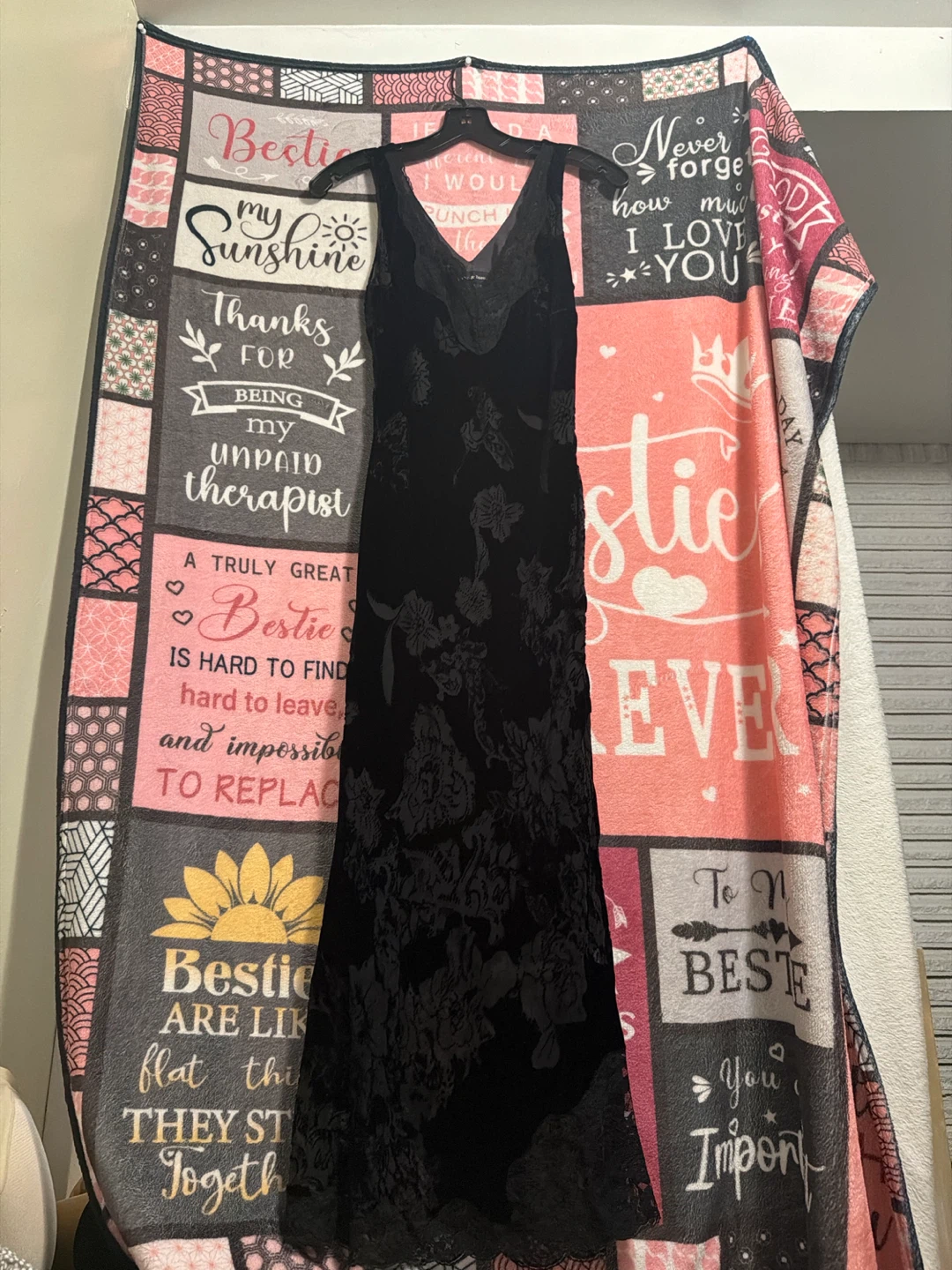 Black Floral Lace Maxi Dress